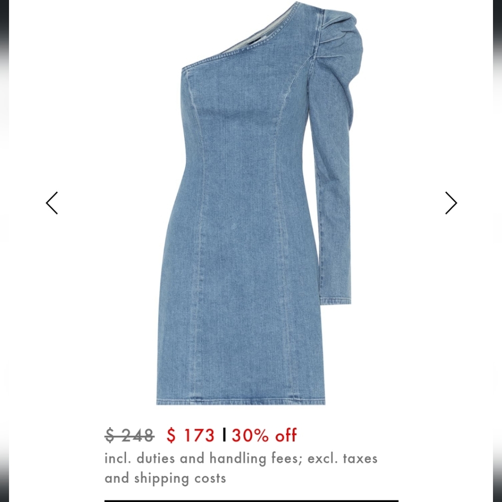 GRLFRNDEllie one-shoulder denim minidress